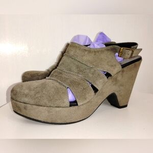 CORDANI GRAY SUEDE PLATFORMS